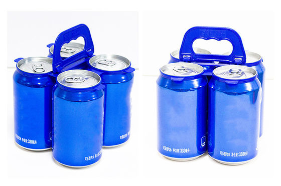 4-pack et 6-pack poignée en plastique pour les canettes de bière de boissons en rouge jaune noir bleu vert