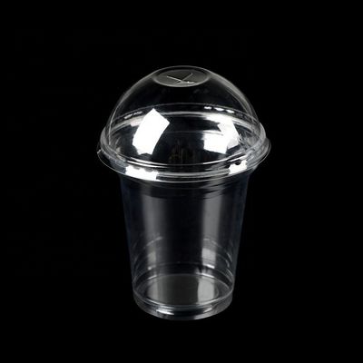 Coupe en plastique PLA 100% biodégradable avec couvercle
