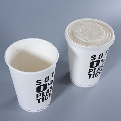 Logo essentiel du restaurant Bocal en papier imprimé de soupe avec couvercle en matériau écologique