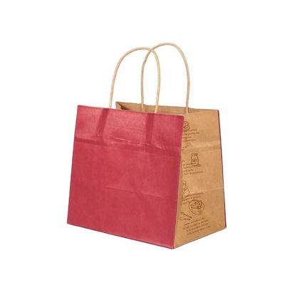 Sac de magasinage en papier kraft brun à large base pour des solutions d'emballage personnalisées