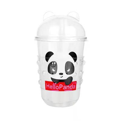 500 ml de tasse en plastique en PLA à fond rond de yaourt biodégradable en forme de U de calibre 96