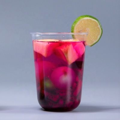 Boules de thé PET Yogurt Milktea Coupes en plastique en forme de U pour la promotion des cafés