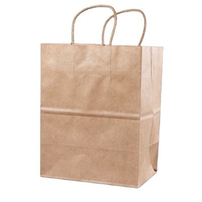 Personnaliser votre propre logo Flexo imprimé manche de patch Kraft sac de papier à emporter pour la restauration rapide