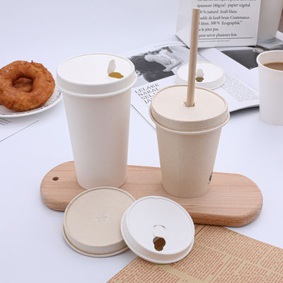 Couvercle en papier CPLA biodégradable pour tasse de café