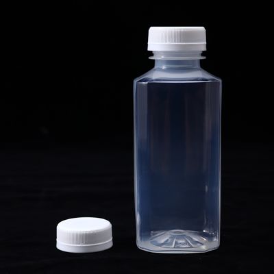 Bouteilles carrées de boissons en plastique résistant à la chaleur de 250 ml, 350 ml et 500 ml