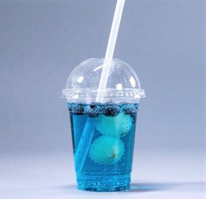 Coupe en plastique jetable en PLA transparente de calibre 95 avec couvercle 20 oz 16 oz 12 oz 9 oz