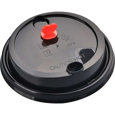 Couvercle de café en PP blanc/noir Couvercle de tasse à café en plastique