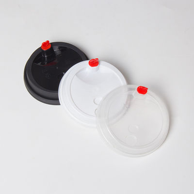 Couvercle de café en PP blanc/noir Couvercle de tasse à café en plastique