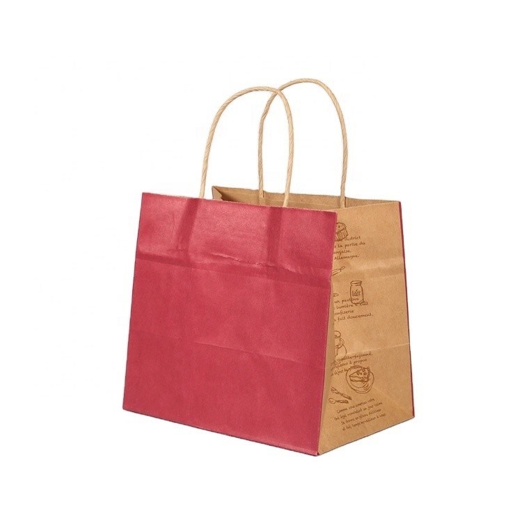 Sac de magasinage en papier kraft brun à large base pour des solutions d'emballage personnalisées