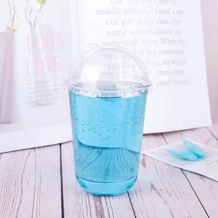 500 ml de tasse en plastique en PLA à fond rond de yaourt biodégradable en forme de U de calibre 96