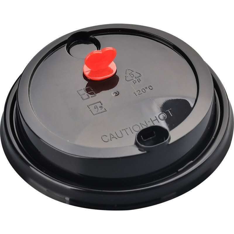 Couvercle de café en PP blanc/noir Couvercle de tasse à café en plastique